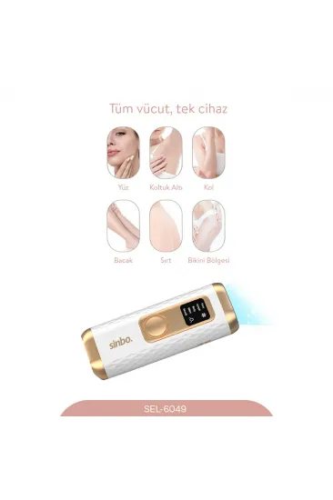 Sinbo IPL Buz Lazer Epilasyon Cihazı - 5 Farklı Mod - Tüm Vücut Uyumlu
