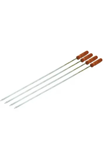 Ahşap Saplı Kalın Kare Mangal Şişi - 50 cm - Güvenli Tutuş Ahşap Saplı Kalın Kare Mangal Şişi - 50 cm - Güvenli Tutuş