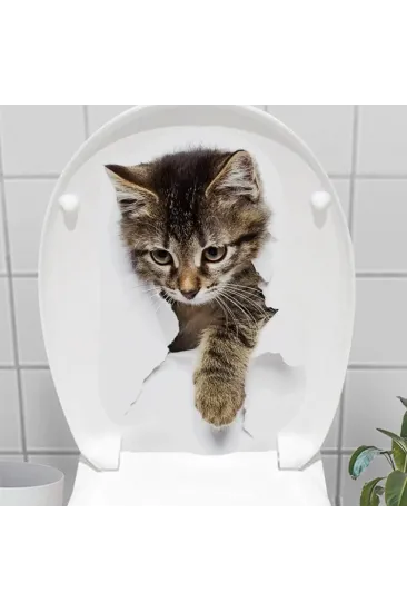 Decohandy Klozet Etiketi Stray Cat Decohandy Klozet Etiketi Stray Cat