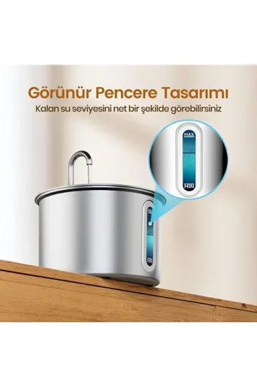Evcil Hayvan Su Pınarı - Paslanmaz Çelik - 2.2 Litre Kapasite Evcil Hayvan Su Pınarı - Paslanmaz Çelik - 2.2 Litre Kapasite