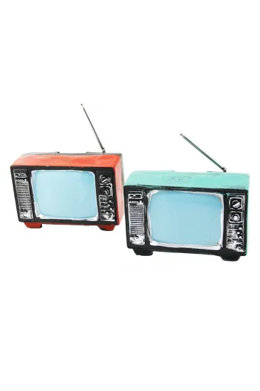 Televizyon Tasarımlı Biblo Kumbara - Dekoratif - Vintage Görünümlü Televizyon Tasarımlı Biblo Kumbara - Dekoratif - Vintage Görünümlü