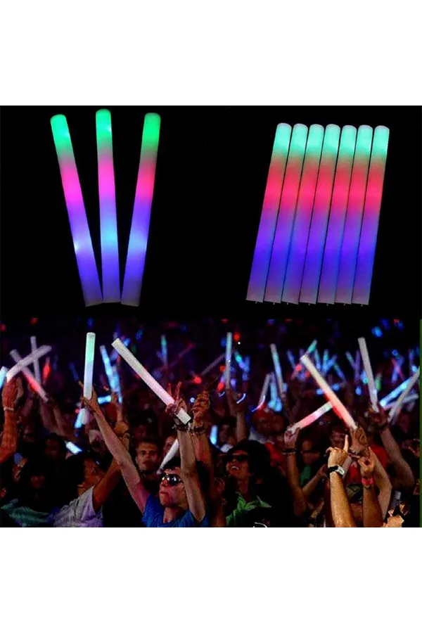 Led Işıklı Rengarenk Sünger Parti Çubuk Led Işıklı Rengarenk Sünger Parti Çubuk