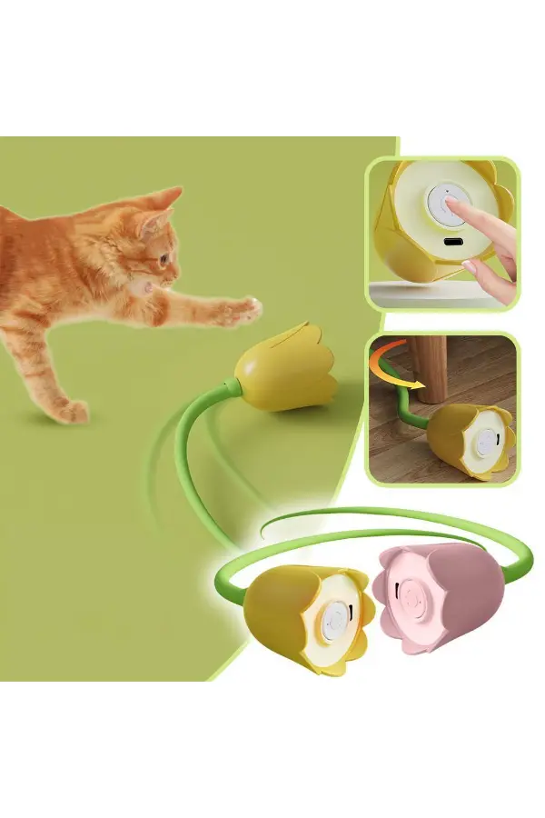 Hareketli Çiçek Kedi Oyuncağı Hareketli Çiçek Kedi Oyuncağı