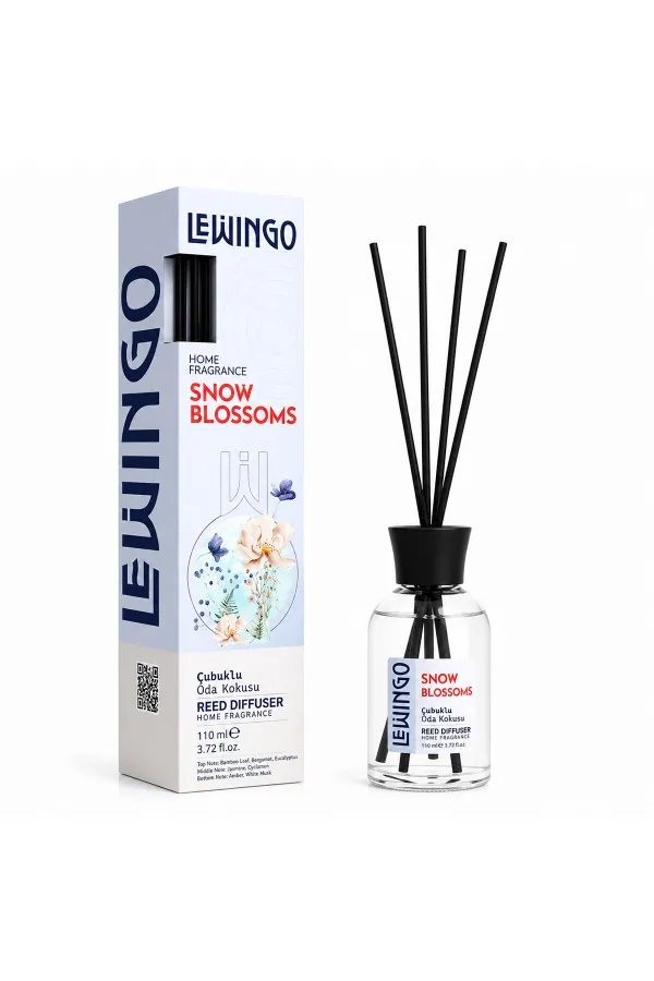 Snow Blossoms Bambu Çubuklu Oda Kokusu - 110 ml - Cam Şişe Snow Blossoms Bambu Çubuklu Oda Kokusu - 110 ml - Cam Şişe