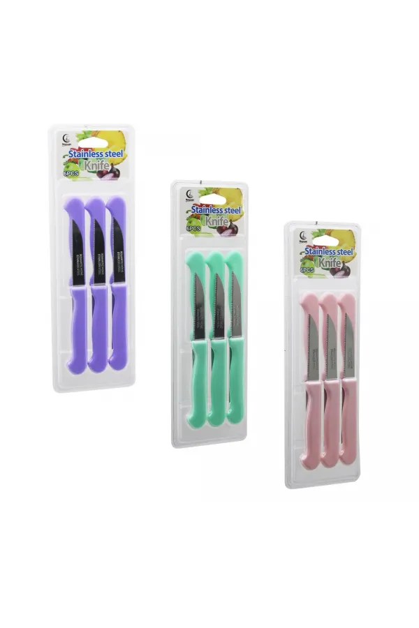 Meyve Bıçağı Seti - 6'lı Paket - Paslanmaz Çelik Meyve Bıçağı Seti - 6'lı Paket - Paslanmaz Çelik