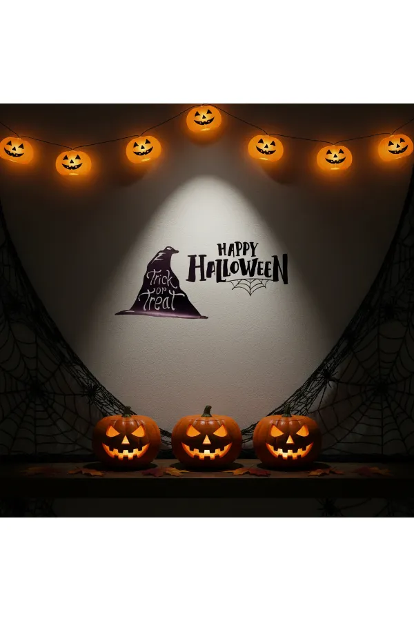 Happy Halloween Temalı Duvar Stickerı Happy Halloween Temalı Duvar Stickerı