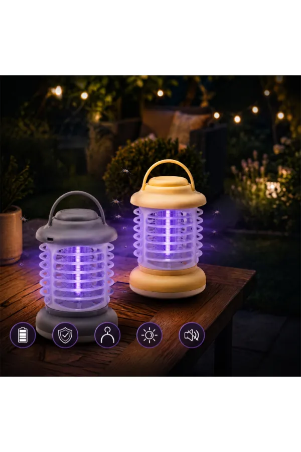 360° Korumalı UV Işıklı Sinek Kovucu - Kamp Tipi - Şarjlı Fener 360° Korumalı UV Işıklı Sinek Kovucu - Kamp Tipi - Şarjlı Fener