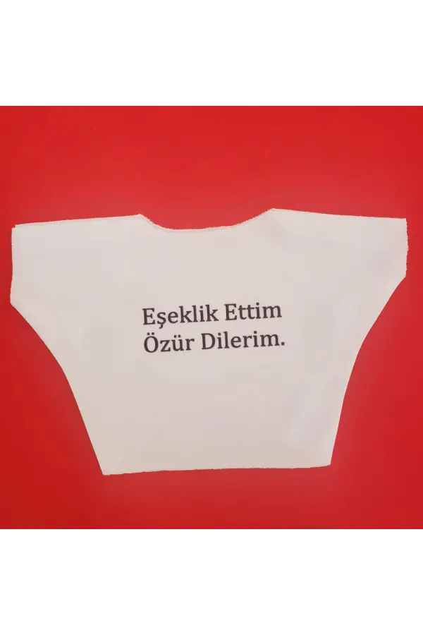 Eşeklik Ettim Yazılı Peluş Oyuncak Tişörtü Eşeklik Ettim Yazılı Peluş Oyuncak Tişörtü
