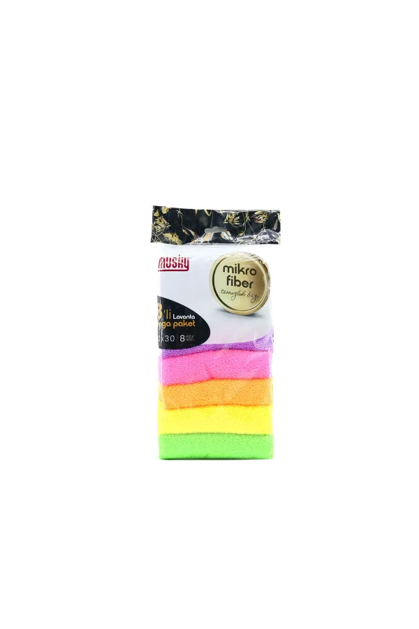 8'li Mikrofiber Temizlik Bezi Seti - Renkli - Leke Bırakmaz 8'li Mikrofiber Temizlik Bezi Seti - Renkli - Leke Bırakmaz