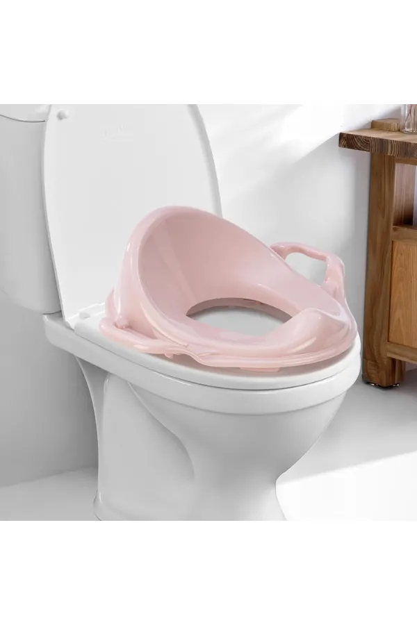 Pembe Kulplu Çocuk Klozet Adaptörü Pembe Kulplu Çocuk Klozet Adaptörü
