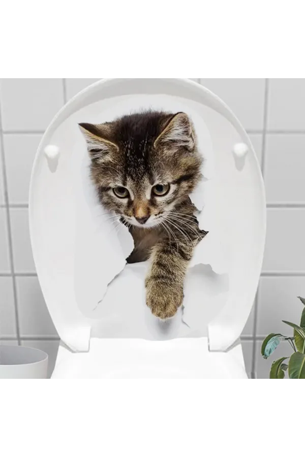 Decohandy Klozet Etiketi Stray Cat Decohandy Klozet Etiketi Stray Cat