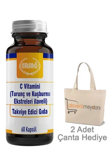 Ersağ C Vitamini (Turunç ve Kuşburnu İlaveli) - 60 Kapsül
