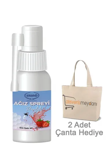 Ersağ Ağız Spreyi Propolisli (Çilekli) - 30 ML Ersağ Ağız Spreyi Propolisli (Çilekli) - 30 ML