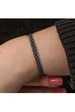 Gümüş Kazaziye Örgü Bileklik Gümüş Kazaziye Örgü Bileklik