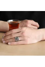 Gümüş Osmanlı Devlet Armalı Erkek Yüzük Gümüş Osmanlı Devlet Armalı Erkek Yüzük
