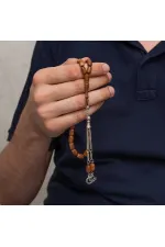 Metal Püsküllü Açık Kahve Kuka Ağacı Tesbih Metal Püsküllü Açık Kahve Kuka Ağacı Tesbih
