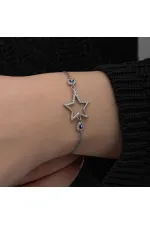 Gümüş Yıldız Nazarlı Kadın Bileklik Gümüş Yıldız Nazarlı Kadın Bileklik