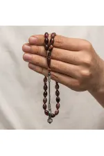 Gümüş Kazaz Püsküllü Sıkma Kehribar Tesbih Gümüş Kazaz Püsküllü Sıkma Kehribar Tesbih