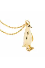 Gümüş Gold Penguen Kadın Kolye Gümüş Gold Penguen Kadın Kolye