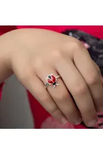Gümüş Uğur Böceği Çocuk Kız Yüzük Gümüş Uğur Böceği Çocuk Kız Yüzük