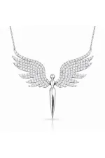 Gümüş Mikail Meleği Bayan Kolye Gümüş Mikail Meleği Bayan Kolye