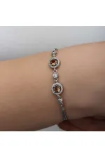Gümüş Yuvarlak Zultanit Taşlı Kadın Bileklik Gümüş Yuvarlak Zultanit Taşlı Kadın Bileklik