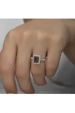 Gümüş Mor Baget Taşlı Kadın Yüzük Gümüş Mor Baget Taşlı Kadın Yüzük