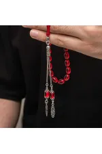 Gümüş Püskül Sıkma Kehribar Tesbih Gümüş Püskül Sıkma Kehribar Tesbih