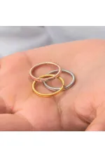 Gümüş 3 Renk Ajda Kadın Yüzük Gümüş 3 Renk Ajda Kadın Yüzük
