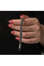 Gümüş Kazaziye Örgü Bileklik
