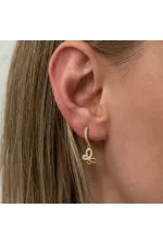 Gümüş Sallantılı Gold Kelebek Kadın Küpe Gümüş Sallantılı Gold Kelebek Kadın Küpe