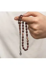 Gümüş Kazaz Püsküllü Sıkma Kehribar Tesbih Gümüş Kazaz Püsküllü Sıkma Kehribar Tesbih
