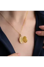 Gümüş Gold Kutup Yıldızı Açılabilir Kadın Kolye Gümüş Gold Kutup Yıldızı Açılabilir Kadın Kolye