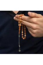 Gümüş Kazaz Püsküllü Sıkma Kehribar Tesbih Gümüş Kazaz Püsküllü Sıkma Kehribar Tesbih