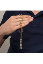 Metal Püsküllü Şeffaf Sıkma Kehribar Tesbih Metal Püsküllü Şeffaf Sıkma Kehribar Tesbih