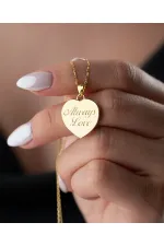 Gümüş Always Love Yazılı Kapaklı Kadın Kolye Gümüş Always Love Yazılı Kapaklı Kadın Kolye