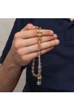 Metal Püsküllü Şeffaf Sıkma Kehribar Tesbih Metal Püsküllü Şeffaf Sıkma Kehribar Tesbih