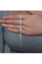 Gümüş Üç Yaprak Telkari Kadın Bileklik Gümüş Üç Yaprak Telkari Kadın Bileklik