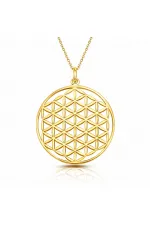 Gümüş Gold Yaşam Çiçeği Kolye Gümüş Gold Yaşam Çiçeği Kolye