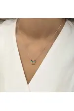 Gümüş Rose Minimal Kelebek Bayan Kolye Gümüş Rose Minimal Kelebek Bayan Kolye