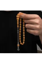 Gümüş Püskül Sıkma Kehribar Tesbih Gümüş Püskül Sıkma Kehribar Tesbih