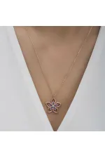 ​Gümüş Rose Çiçek Kadın Kolye