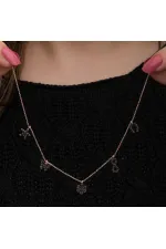 Gümüş Rose Şans Kadın Kolye