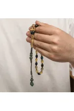 Gümüş Kazaz Püsküllü Sıkma Kehribar Tesbih Gümüş Kazaz Püsküllü Sıkma Kehribar Tesbih