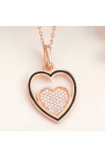 Gümüş Rose Kalp Kadın Kolye Gümüş Rose Kalp Kadın Kolye