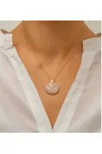 Gümüş Rose Kişiye Özel İstiridye Bayan Kolye Gümüş Rose Kişiye Özel İstiridye Bayan Kolye