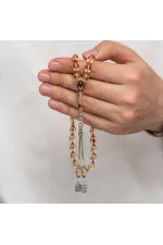 Gümüş Püsküllü Sıkma Kehribar Tesbih Gümüş Püsküllü Sıkma Kehribar Tesbih