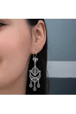 Gümüş Telkari Sallantılı Kadın Küpe Gümüş Telkari Sallantılı Kadın Küpe