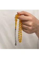 Gümüş Kazaz Püsküllü Sıkma Kehribar Tesbih Gümüş Kazaz Püsküllü Sıkma Kehribar Tesbih