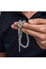 Gümüş Küre Kesim 7 mm Erkek Tesbih Gümüş Küre Kesim 7 mm Erkek Tesbih